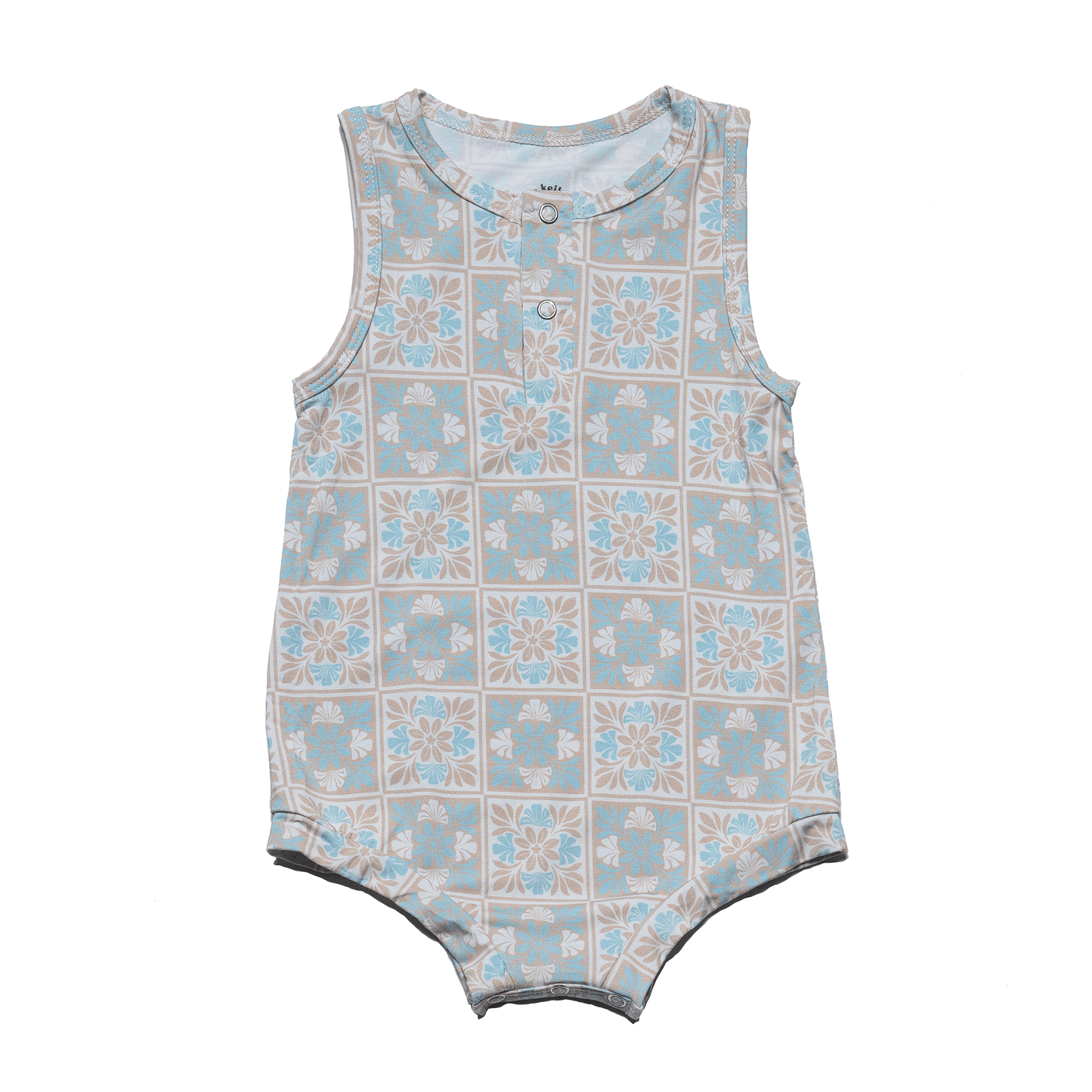 Blue Kuiki Bamboo Tank Romper: 18-24mo