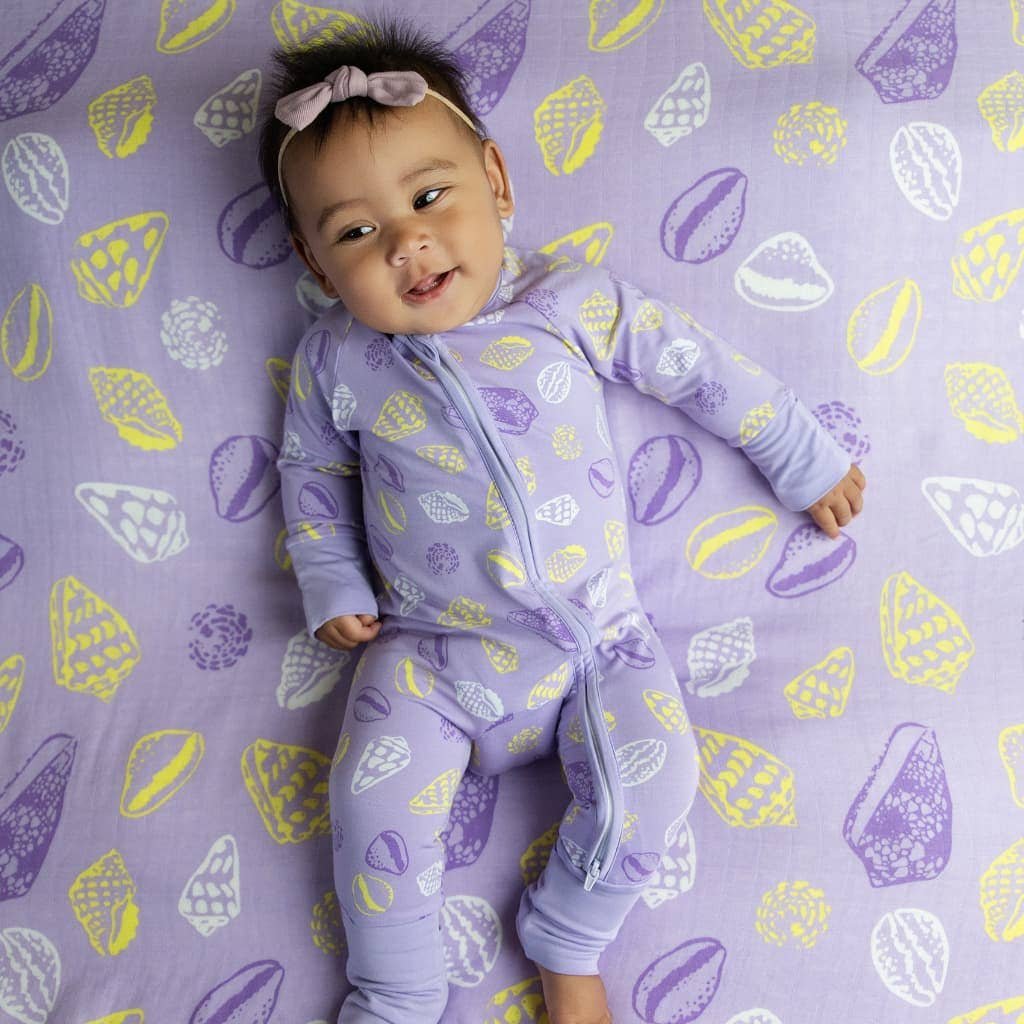 Shell Pop Bamboo Coverall: 3-6M