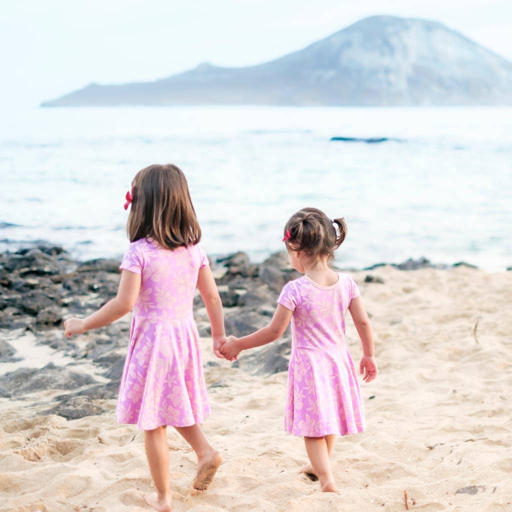 Sunrise Blooms Bamboo T-Shirt Dress: 6-12M