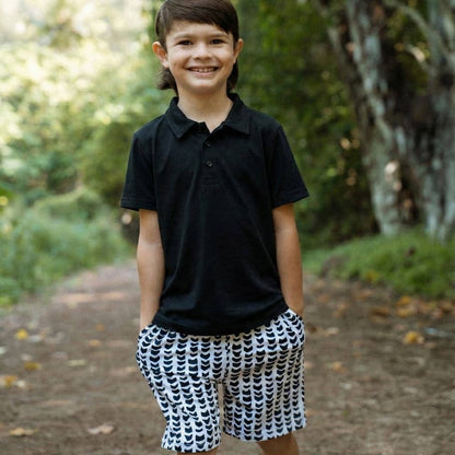 Shell-ish Bamboo Drawstring Shorts: 3T