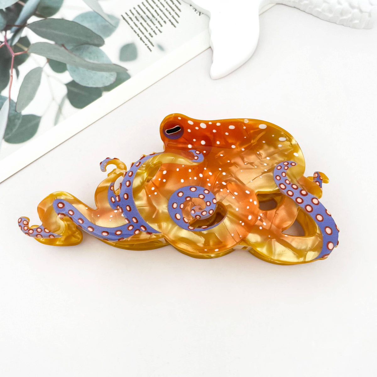 Octopus Claw Clip, Orange
