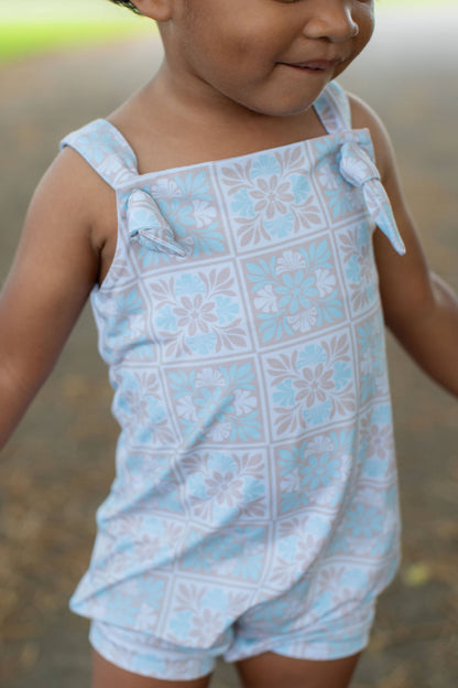 Blue Kuiki Knotted Overall: 12-18MO