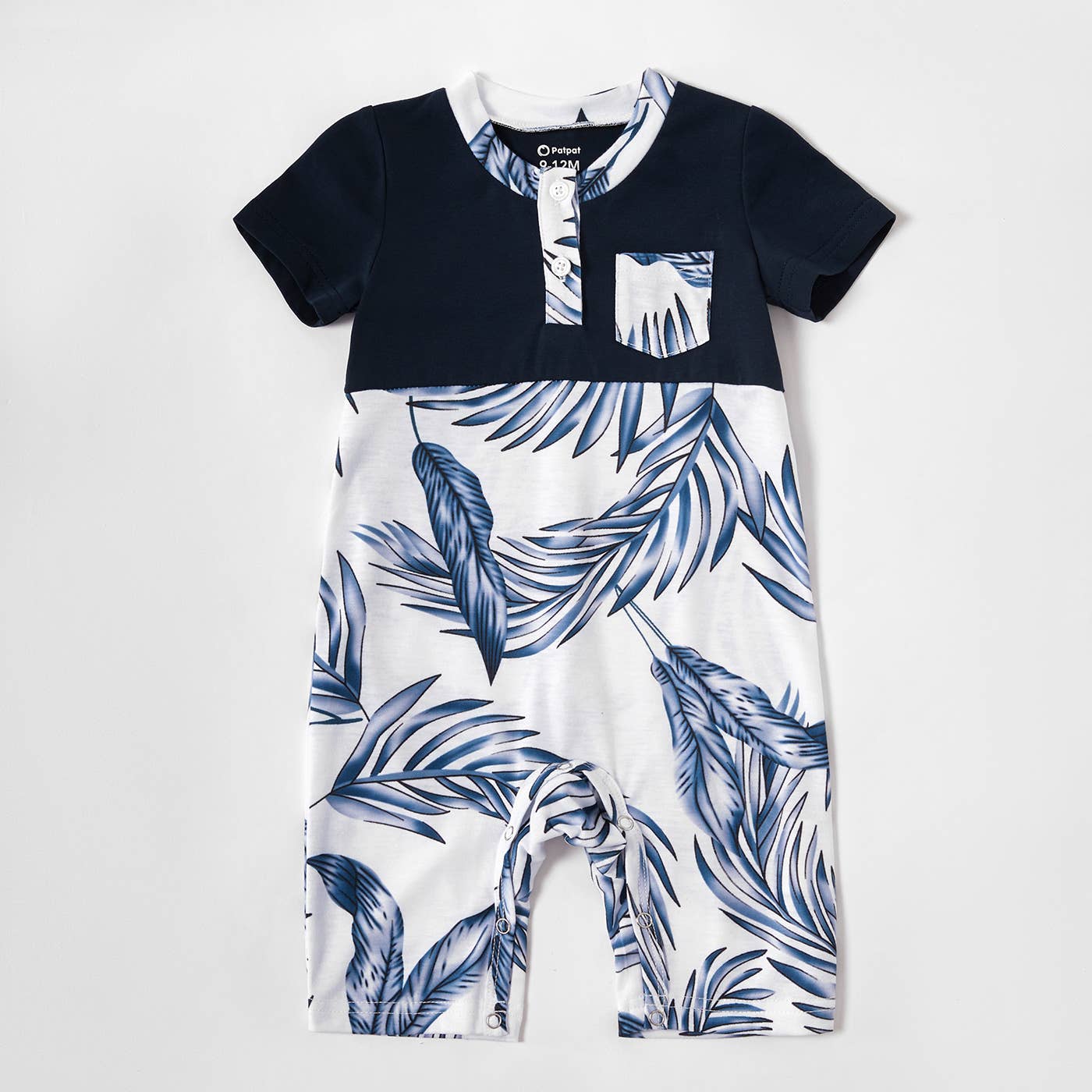 Palm Shirt: Blue 6-7T