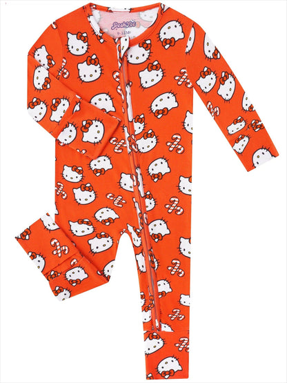 PoshTOT Sanrio Hello Kitty Red Bamboo Baby Convertible Zippy Romper: 3-6M