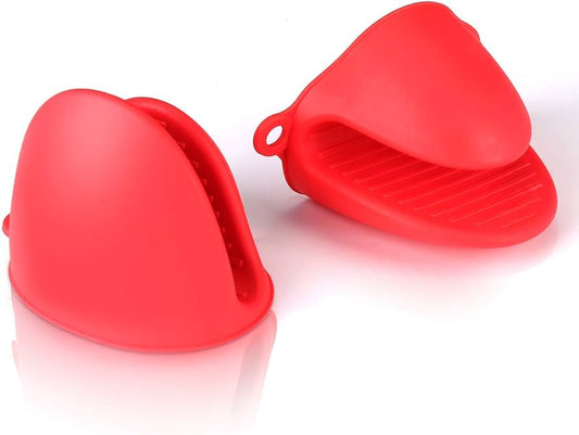 New Silicone Oven Mitts, Red