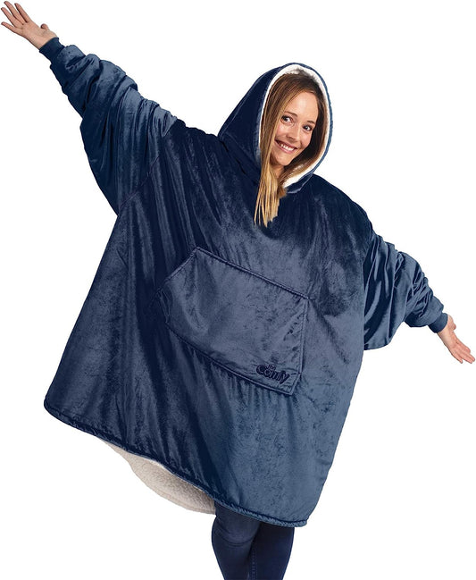 New Comfy Wearable Blanket, Navy Blue