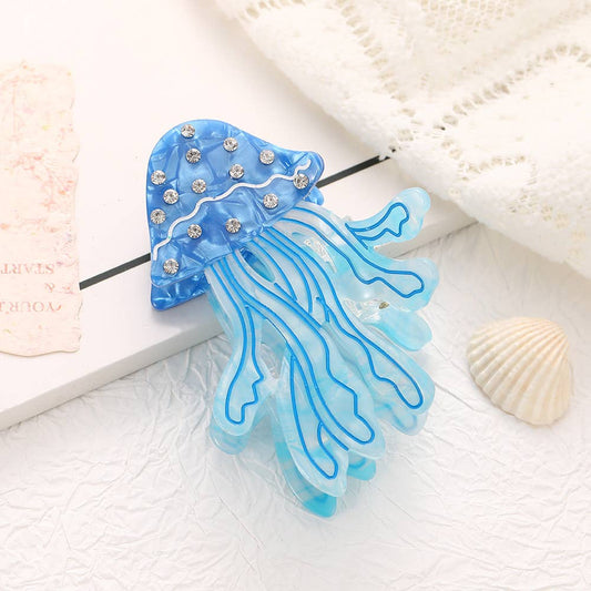 Jellyfish Hair Claw Clip: Blue