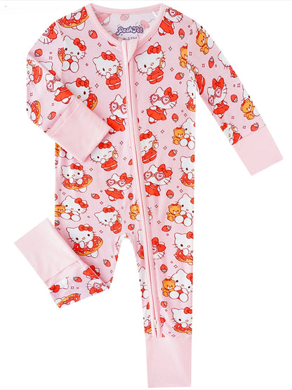 75% Off  PoshTOT Sanrio Hello Kitty Bamboo Baby Convertible Zippy Romper: 6-12M