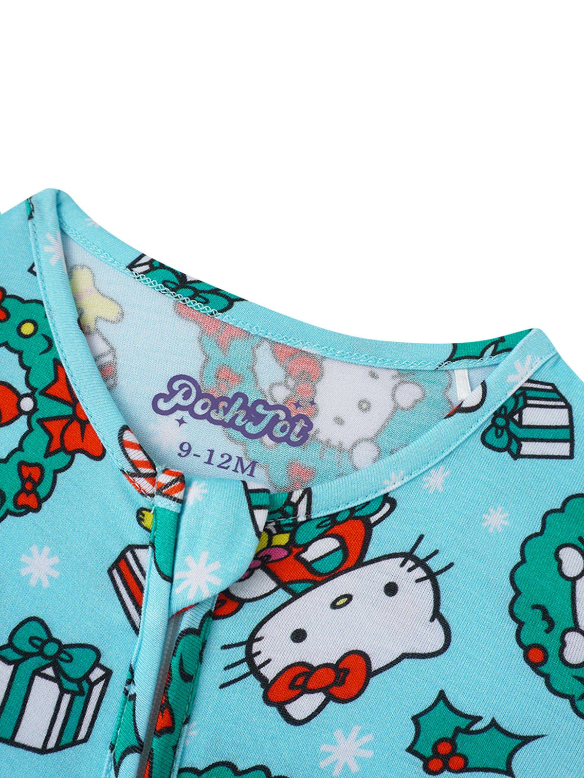 PoshTOT Sanrio Hello Kitty Wreath Bamboo Baby Convertible Zippy Romper: 6-12M