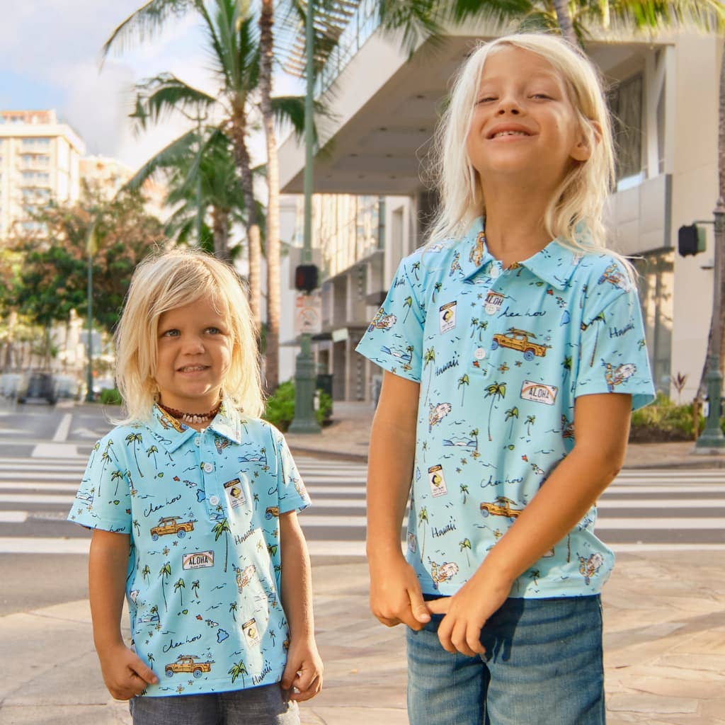 We Go Holoholo Bamboo Polo Shirt: 4T