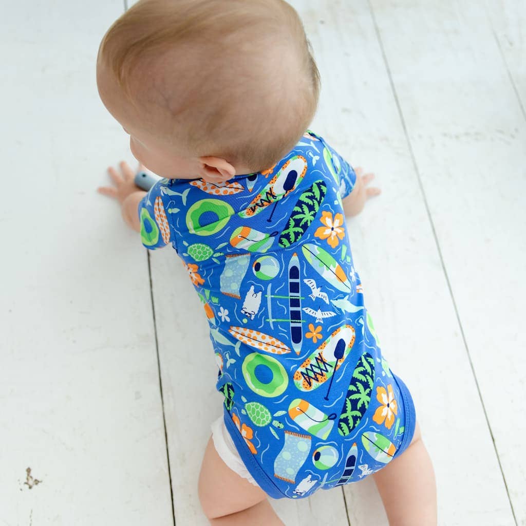 Beach Day Bamboo Onesie: 6-12M