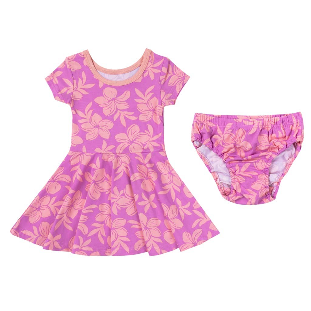 Sunrise Blooms Bamboo T-Shirt Dress: 0-6M
