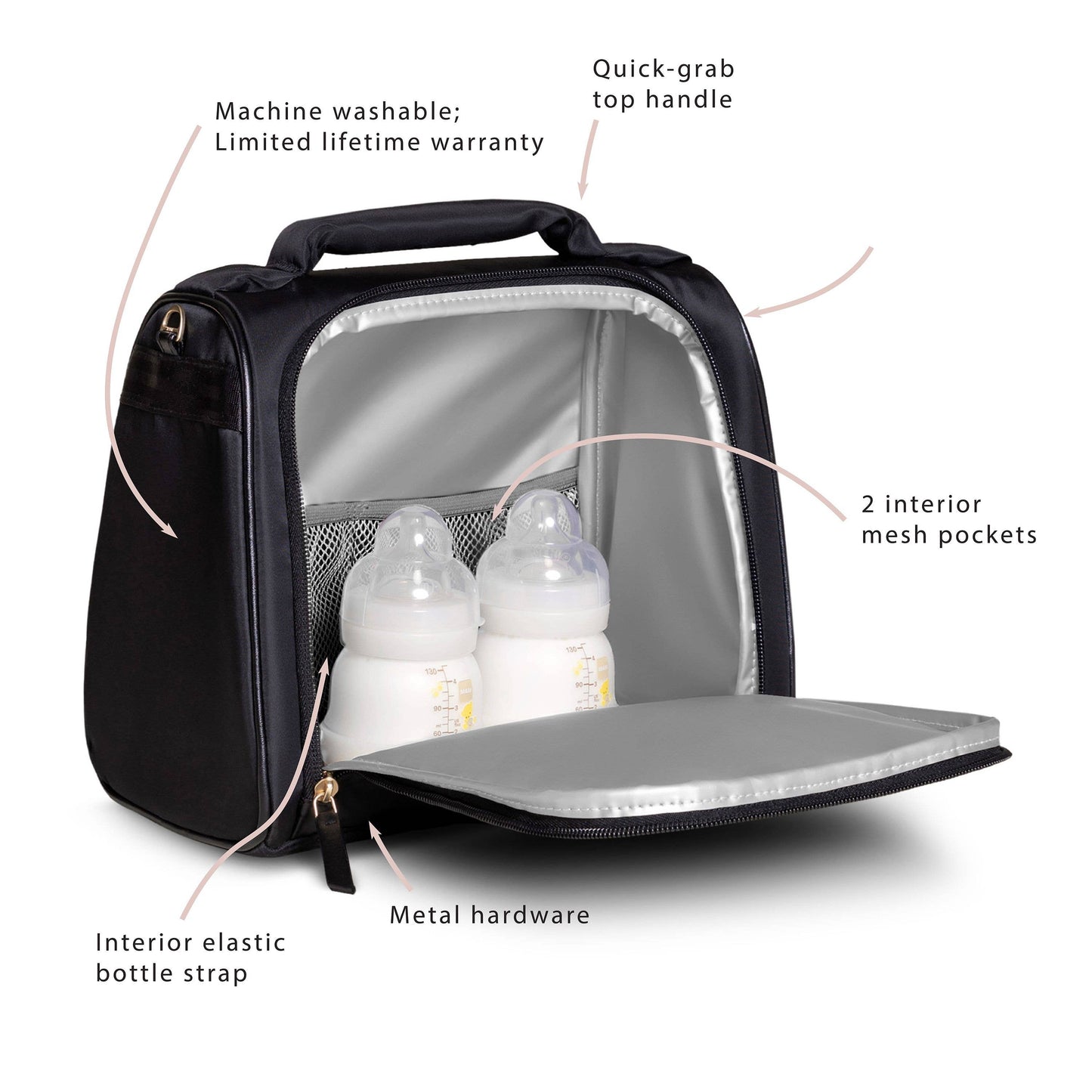 Insulated Bottle Bag Black
