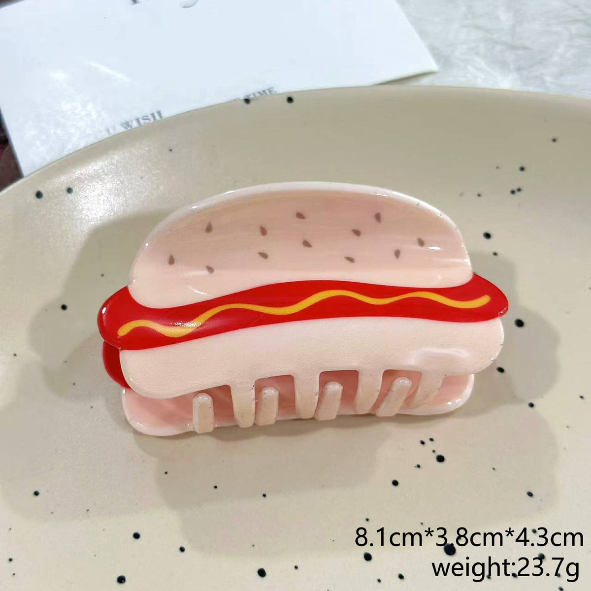 Hotdog Hair Claw Clip