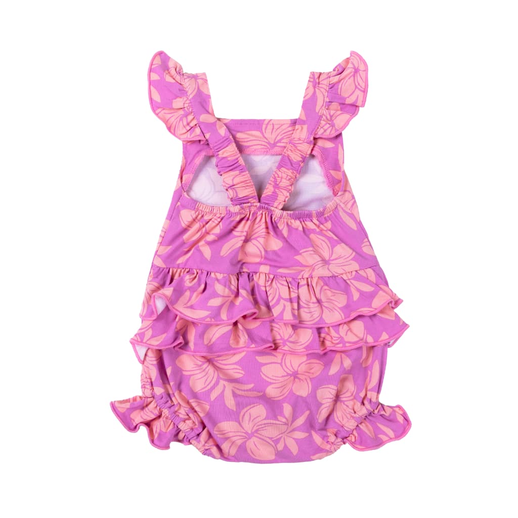 Sunrise Blooms Ruffle Bamboo Romper: 18-24M