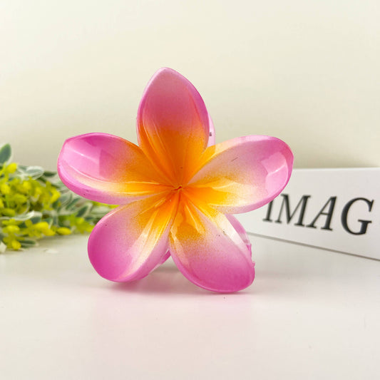 Plumeria Claw Clip, Light Purple