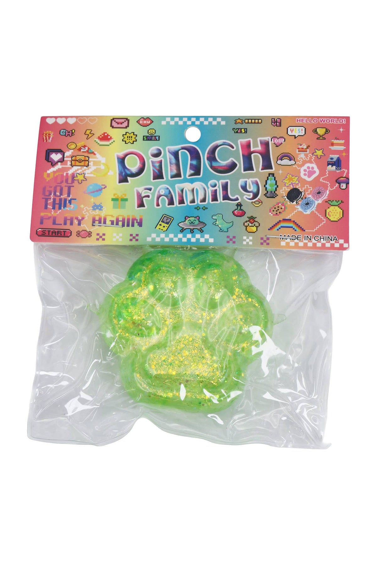 Kitty Cat Paw Glittery Maltose Putty Filled Squishy Toy Bag: ASSORTED / ONE SIZE