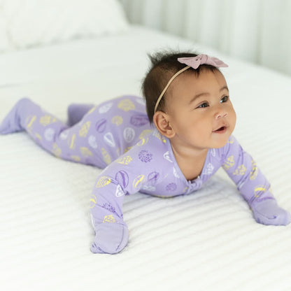 Shell Pop Bamboo Coverall: 3-6M