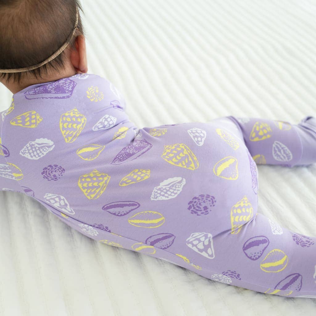 Shell Pop Bamboo Coverall: 3-6M