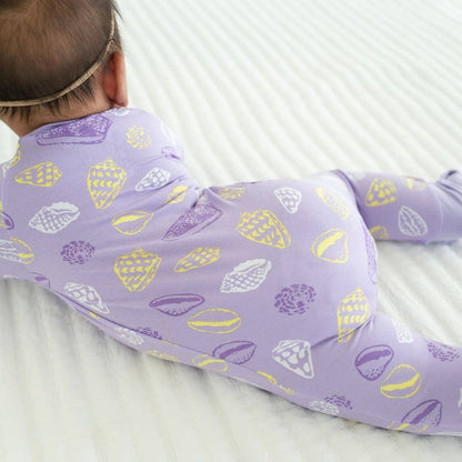 Shell Pop Bamboo Coverall: 3-6M