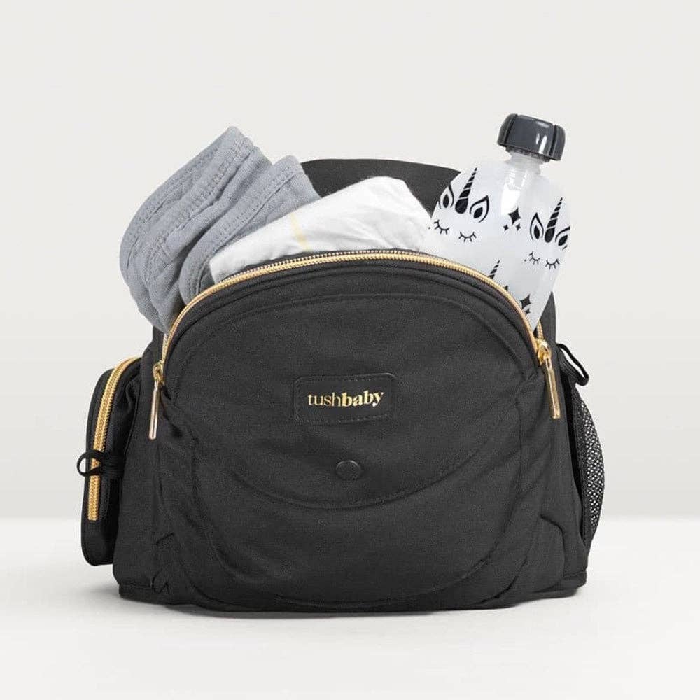 The Tushbaby Hip Carrier: Black & Gold / Tushbaby