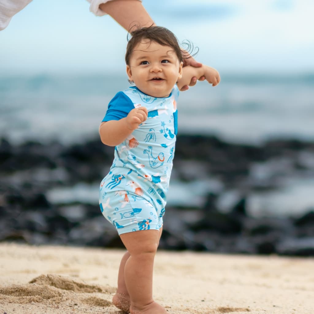 Reef Rascals Shortie Bamboo Romper: 18-24M