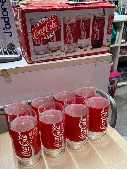 Vintage Coca Cola Glasses 8pk
