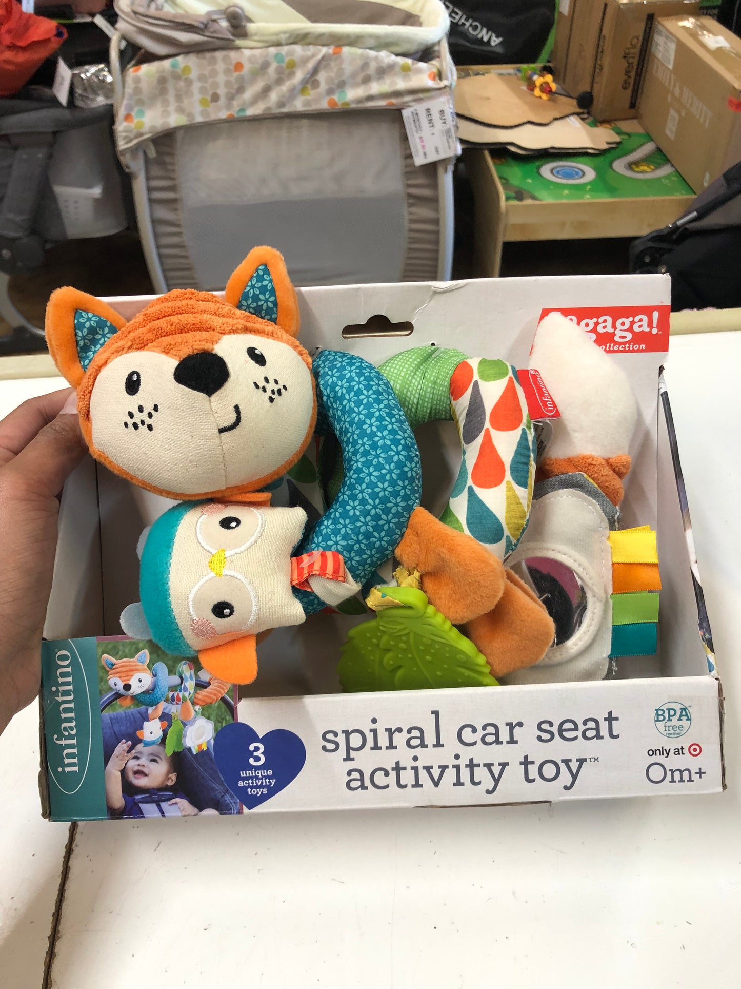 New Infantino Spiral Activity Toy, Fox
