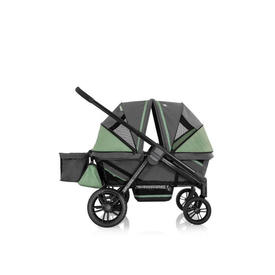New Evenflo Pivot Xplore Dreamz All-Terrain Stroller Wagon with Bassinet Insert