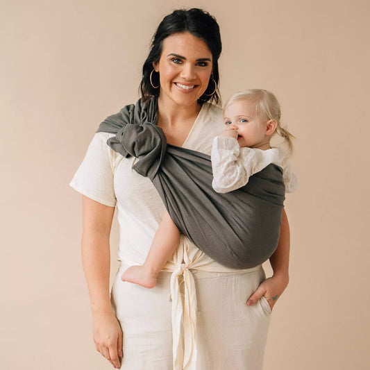New Wildbird Sling Carrier, Dark Grey Chickadee Rose Gold