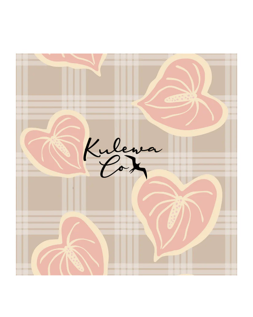 Kulewa Co Swaddle, Beige Palaka Anthurium