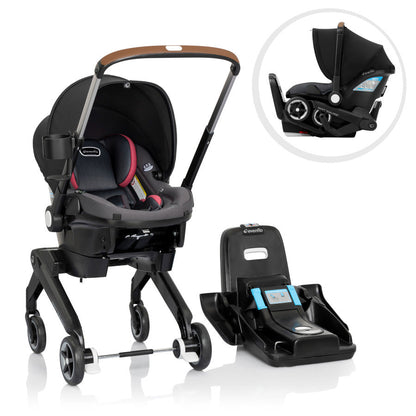 New Evenflo Shyft DualRide Infant Car Seat Stroller Combo with Carryall Storage