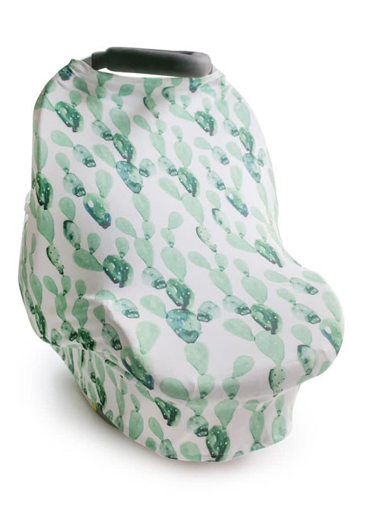 New Multi Use Car Seat & Nursing Cover, Green Cactus