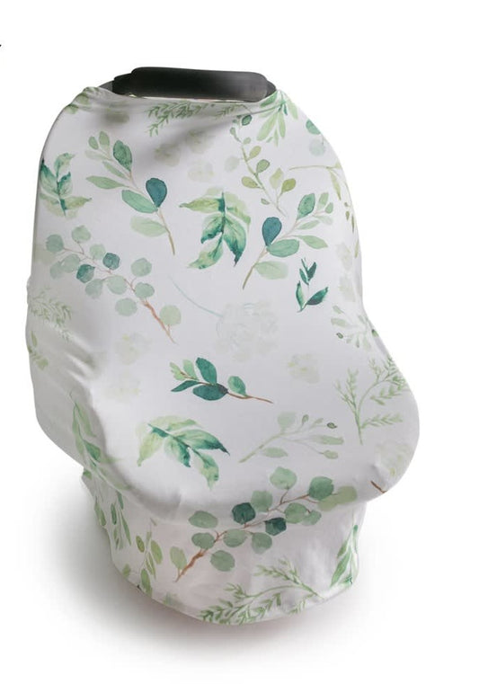 New Multi Use Car Seat & Nursing Cover, White Floral