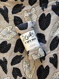 The Keiki Dept Bamboo Muslin Swaddle, Kalo Blk