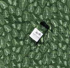 The Keiki Dept Bamboo Muslin Swaddle, Green Kalo