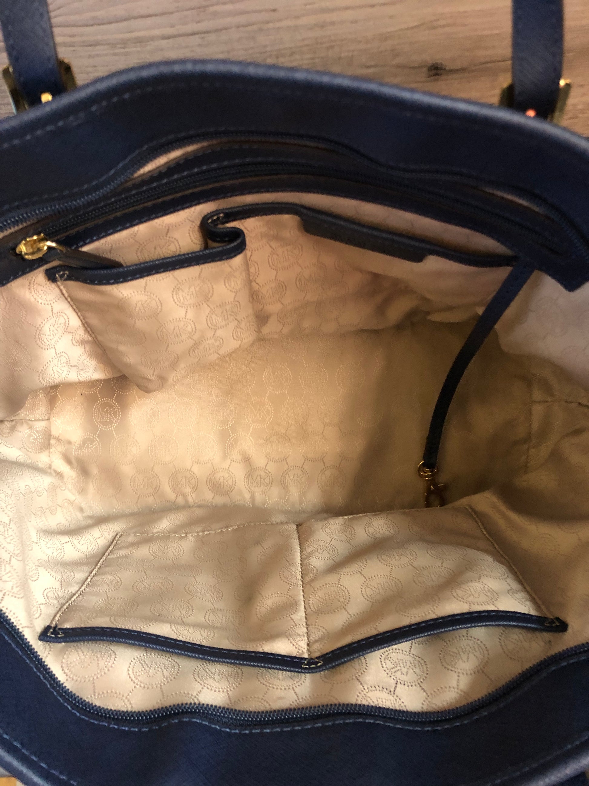 Michael kors purse dark blue online
