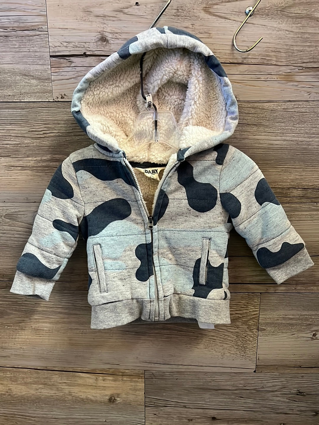 Faux Fur Lined Hooded Jacket, Size 3-6M