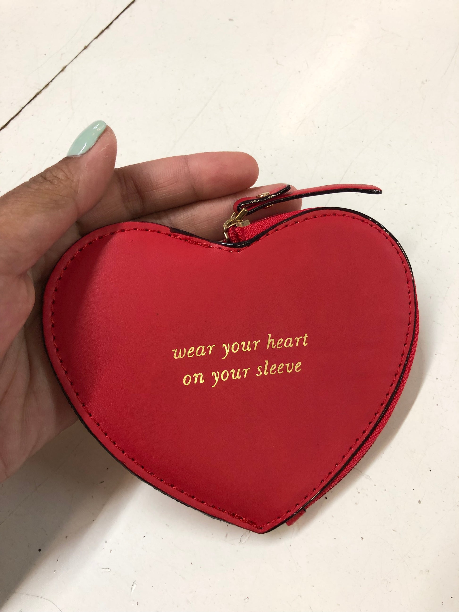 RED HEART COIN PURSE