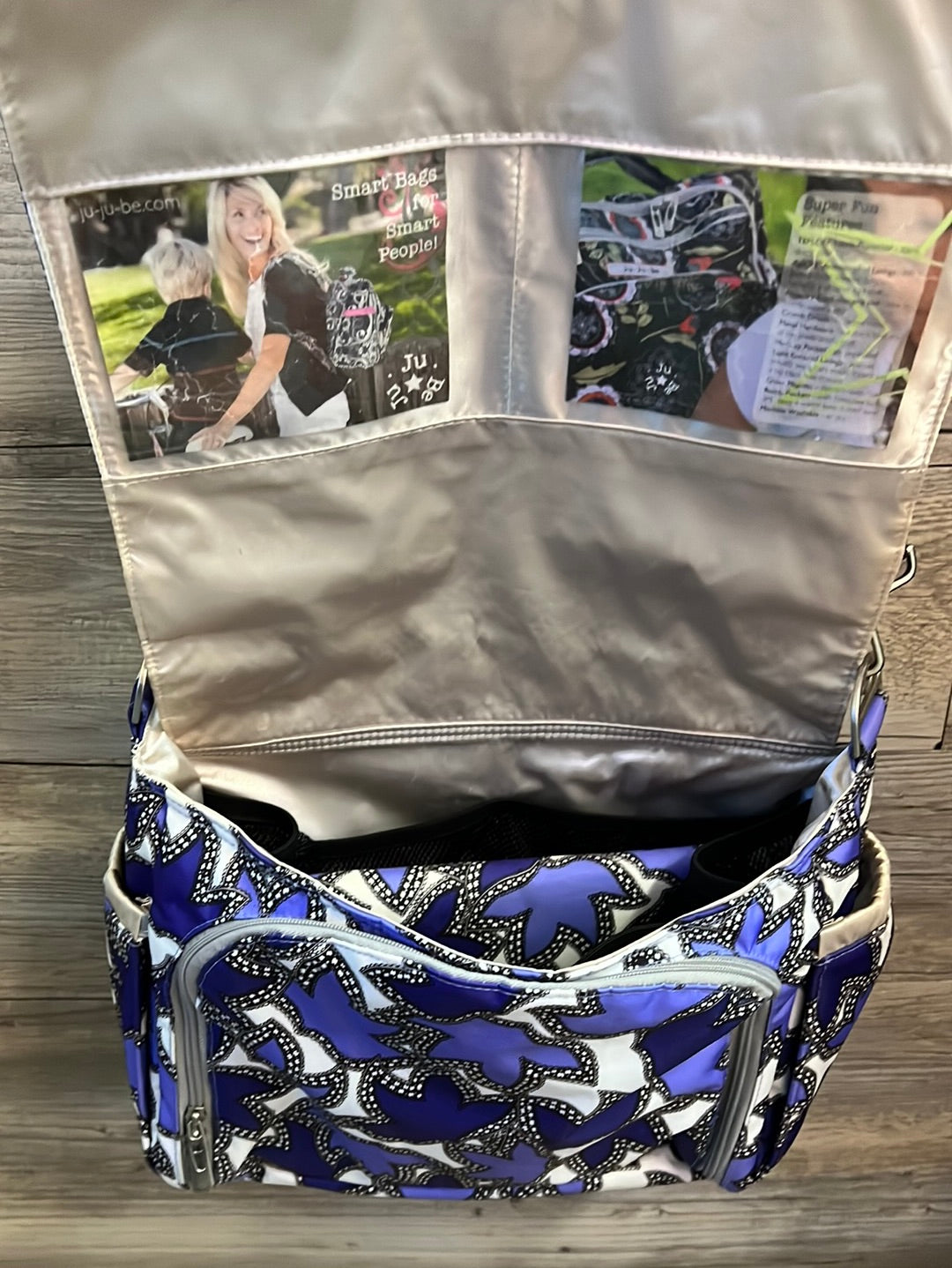 Ju ju be outlet messenger diaper bag